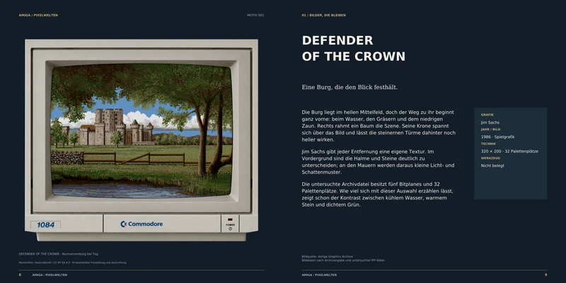 Doppelseite: Defender of the Crown, Seiten 8–9