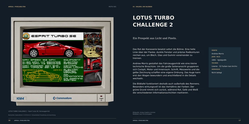 Doppelseite: Lotus Turbo Challenge 2, Seiten 16–17