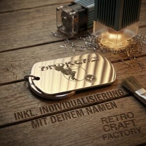 Psygnosis Style Edelstahl Schlüsselanhänger